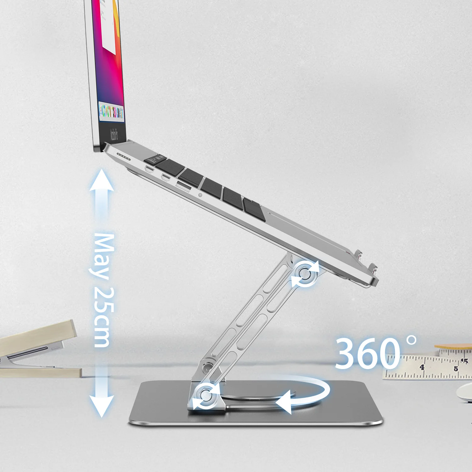Suporte para Laptop de Alumínio Dobrável Suporte para Notebook Ajustável Portátil Mesa para Macbook Acessórios para Tablet