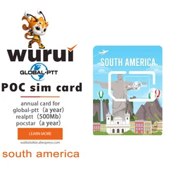 global-ptt iot sim card for POC walkietalkie radio internet 4g unlimited without registration chip for Chile Peru Colombia south