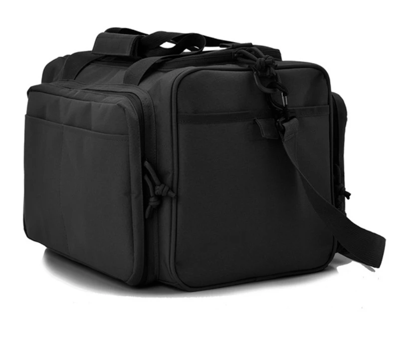 Gun Range Aufbewahrungstasche Molle System Outdoor Jagdzubehör Nylon Gun Tactical Case Taschen Pistolenwerkzeug Schultertasche Sniper Schwarz – Detail 6