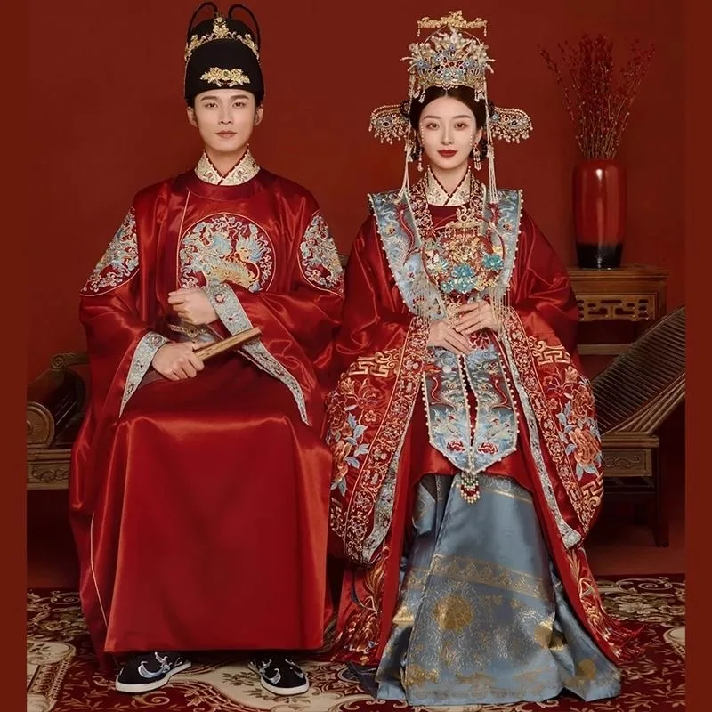 SUNNY Hanfu Bride Wedding Atmosphere Luxury Traditional Chinese Clothing