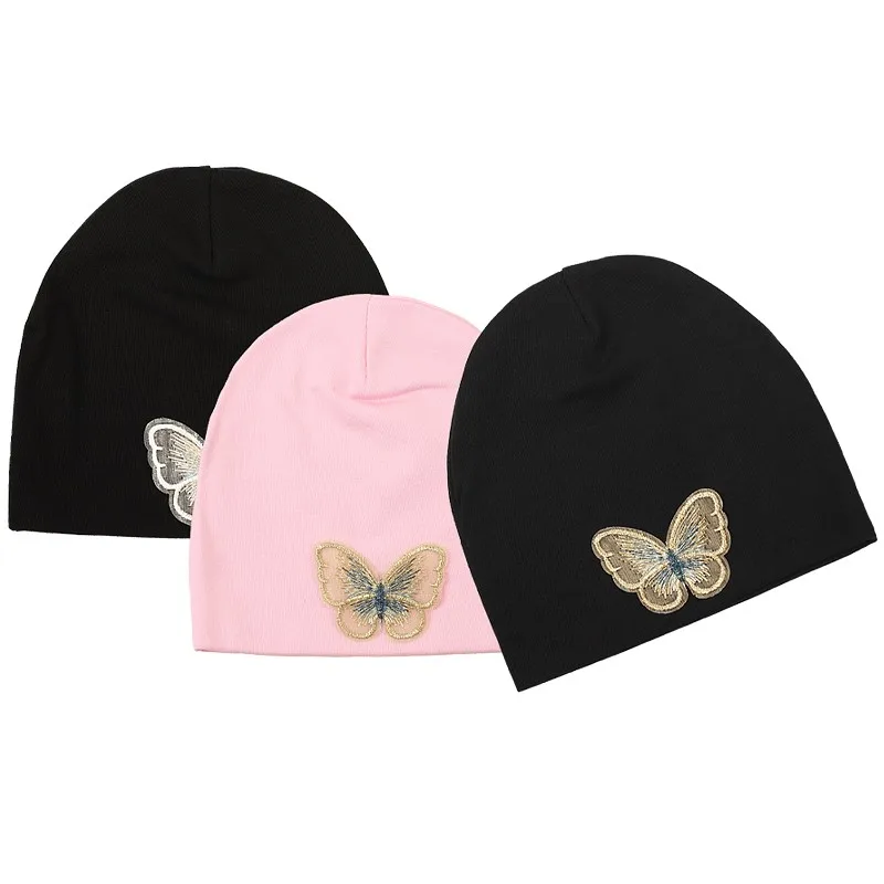 Kids Children Soft Baby Big Bow Cotton Beanie Hats For Newborn Baby Girls Boys New Butterfly Gorros Caps Knit Hat