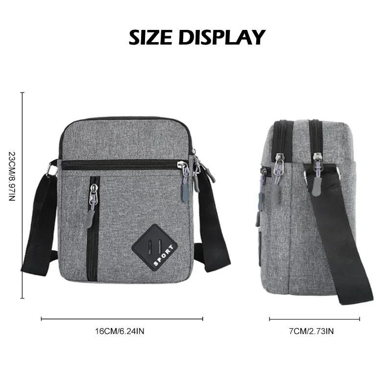 Men's Messenger Bag Crossbody Shoulder Bags Men Small Sling Pack For Work Business Waterproof Oxford Packs Satchel Purse - 5