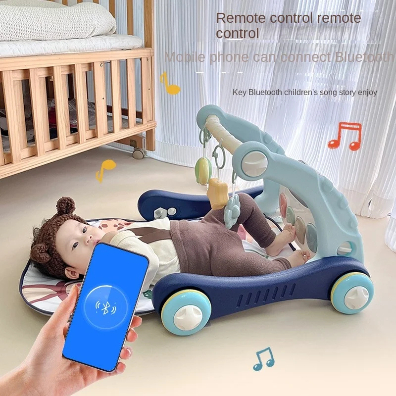Lazychild Baby Fitness Stand Toy Foot Qin Learning Walk 0-2 Year Old Baby Multi Functional Handcart Music Fitness Stand
