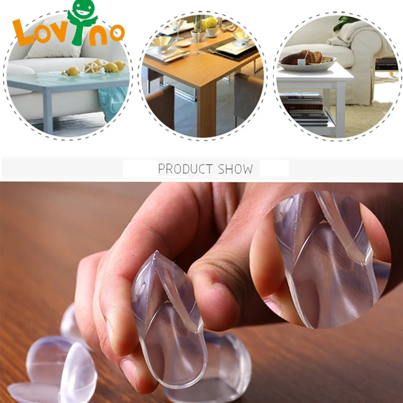 Silicone Table Corner Protector 4/8Pcs Child Baby Safety Silicone Protector Table Corner Edge Protection Cover