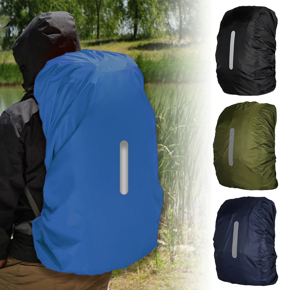 15-65L Reflective Backpack Rain Cover Outdoor Cycling Hiking Climbing Bag Cover Waterproof Rain Cover for Backpack