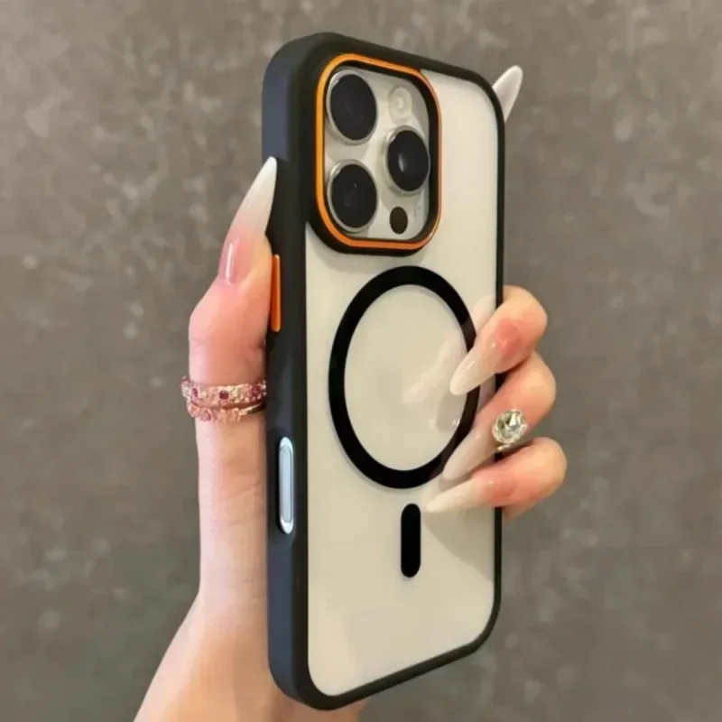 Premium Magnetic Wireless Charger with Shockproof Clear Back Cover
