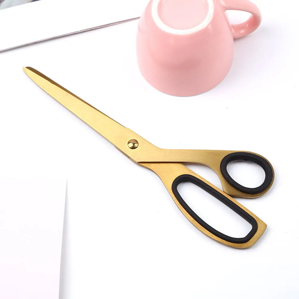 스테인레스 스틸 가위 골든 컬러 세련된 디자인 날카롭고 편안한 그립감 공예용 종이 원단 절단 가정용