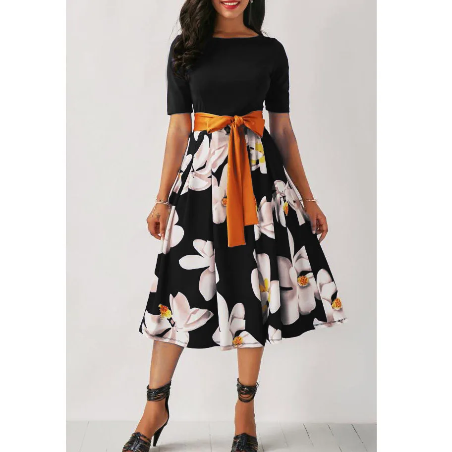 Candy Based Casual One Piece Dress Knee Length for Women main image 0