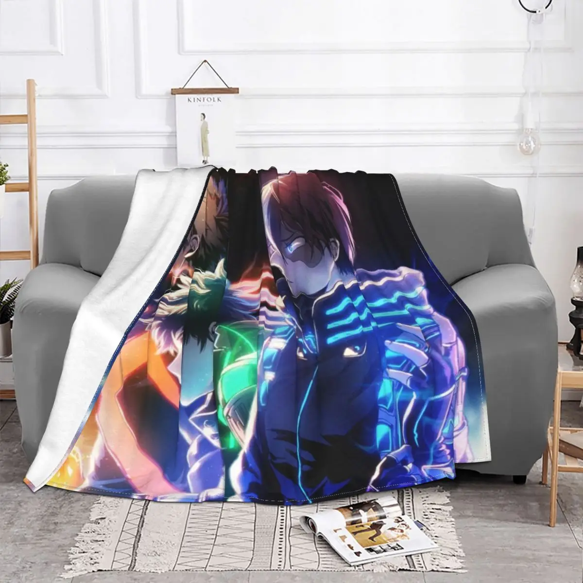 

My Hero Academia Blankets Coral Fleece Plush Spring Autumn Anime Fight Lightweight Throw Blanket for Sofa Couch Rug Piece