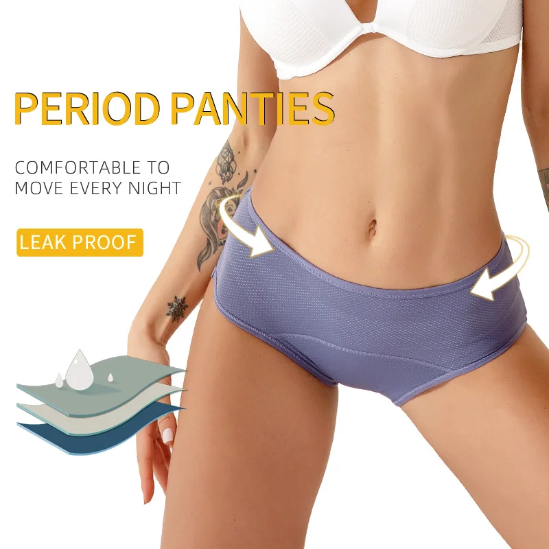 3 Layers Leak Proof Menstrual Panties Women Underwear Period
