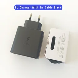 Samsung 45W Original Type C Fast Charger Adapter - Black - EU With Cable
