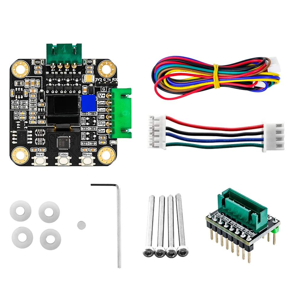 

Драйвер шагового двигателя MKS Servo42C PCBA, 32 бит, ARM NEMA17, с замкнутым контуром, детали для 3D-принтера с ЧПУ, предотвращают потерю шагов для A