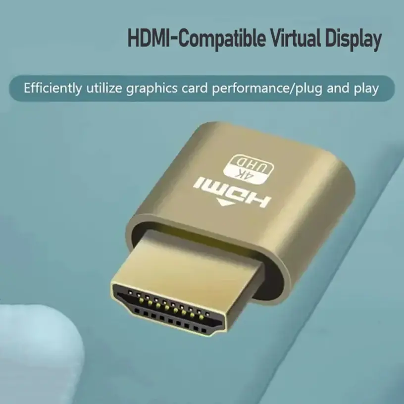 Dummy Plug Virtual Display Headless Ghost Display Emulator HDMI-compatible 4K DDC EDID Dummy Emulator Adapter image 6