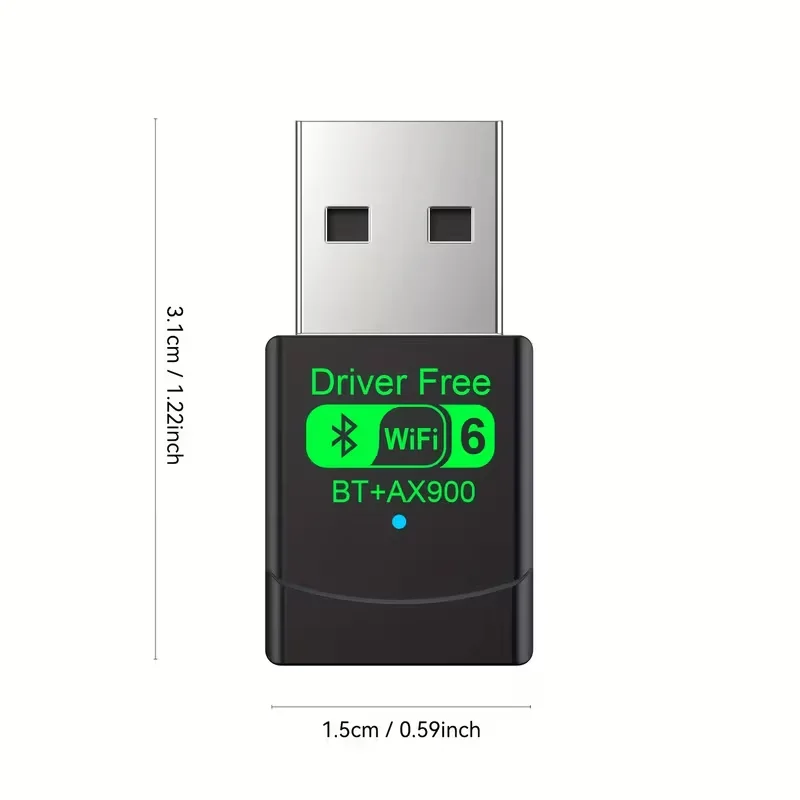 AX900 USB WiFi 6 블루투스 5.4 어댑터 2in1 동글 듀얼 밴드 2.4G & 5GHz USB 네트워크 무선 Wlan 수신기