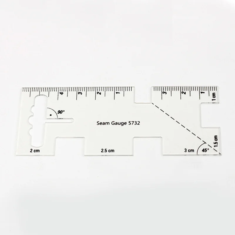 아크릴 퀼팅 눈금자 5732 패치워크 의류 눈금자, 미니 재봉 퀼팅 도구, 재봉 액세서리, 하드웨어 피팅, 1 개