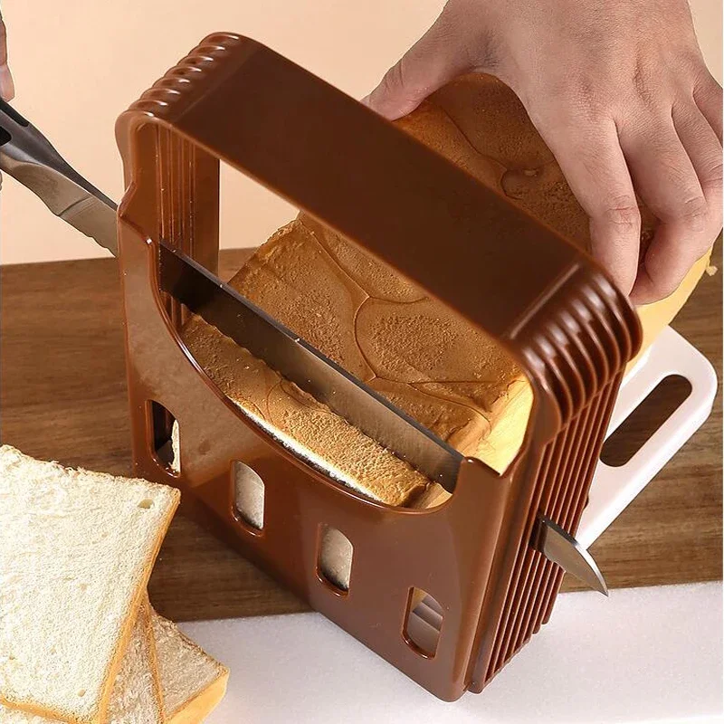 1PC Foldable Toast Slicing Knife Holder, Plastic Sandwich Cutting Mold for Even Bread S... - SKU TSKH1214 - UGI Packaging