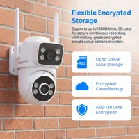 Caméra de surveillance WiFi ARCCTV 8MP 4K à double objectif HD, conversation bidirectionnelle, suivi automatique, caméra de sécurité extérieure, vision nocturne couleur 8