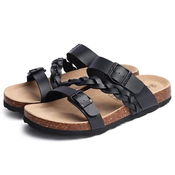 Comwarm Sandali con poggiapiedi in sughero per donna Sandali slip-on con supporto per l'arco plantare con fibbia regolabile Sandali estivi da donna per il tempo libero 1