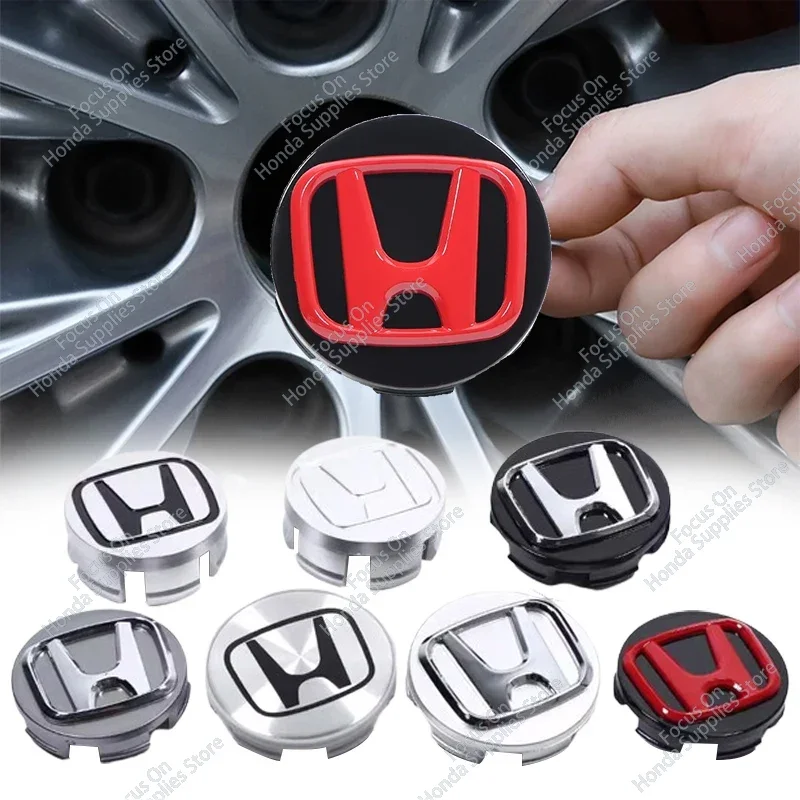 Wheel Hub Covers 4pcs 69mm Car Wheel Center Hub Center Cap Rim Hub Dustproof Cover Emblemem For Honda Accord CRV XRV Civic Odyssey