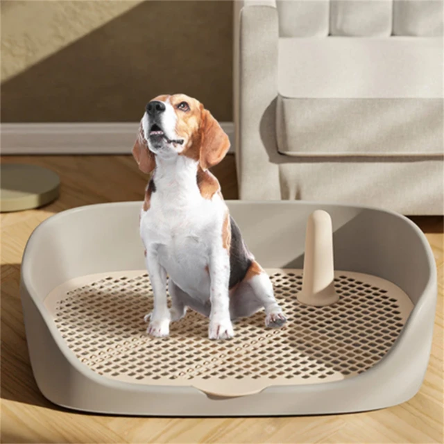 Bandeja para orinal para perros, inodoro portátil para cachorros, para  interiores y gatos, extraíble con pared simulada para perros pequeños para