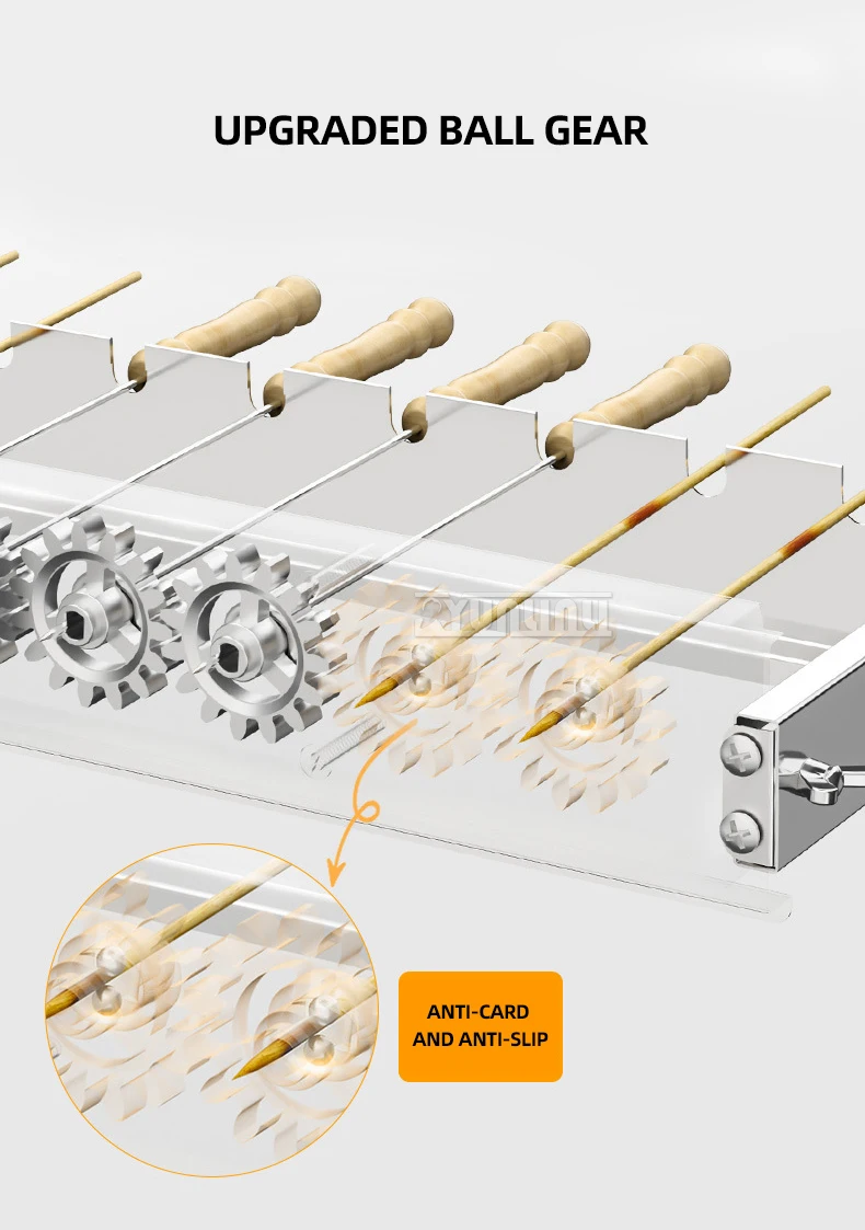 Description Picture 4 of itemNew Version Automatic Rotary Grill with Adjustable Skewer Barbecue Tools
