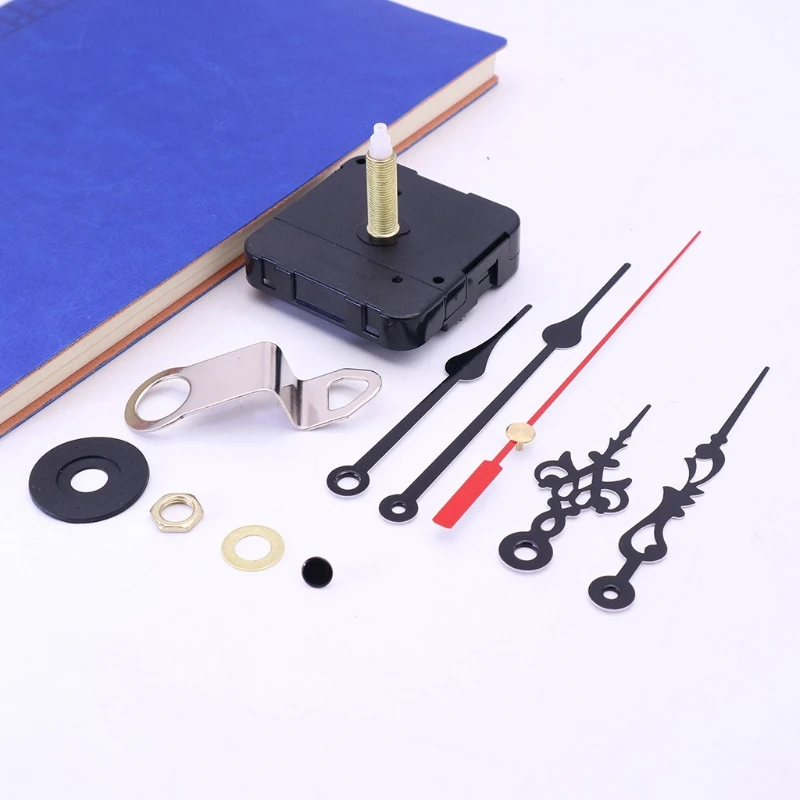 Long Shaft  Clock Movement Mechanism with 2 Pairs of Hands Sets for  Wall Clock  Repair Parts Replacement 3