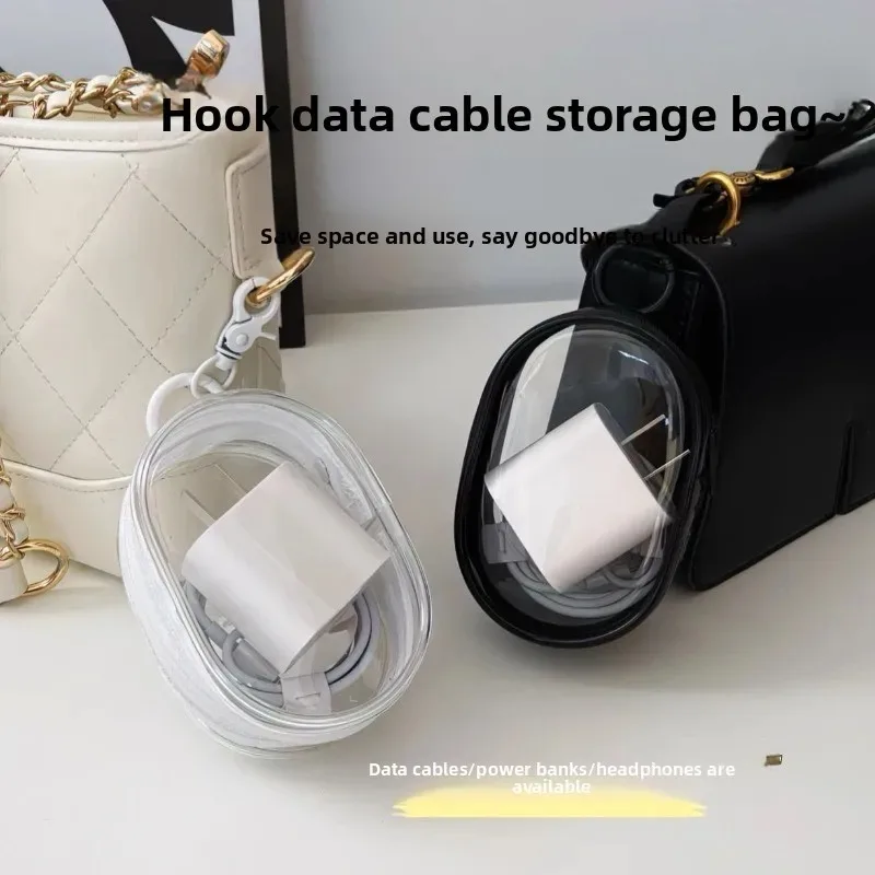 Transparent Travel Cable Organizer Bag Portable Charger Case Accessories Storage for Home Office Travel Pendant Design