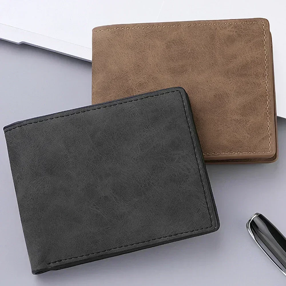 Ultrathin Vertical PU Cardholder Men RFID Blocking Slim Multi-Slot Business Gift Compact Multi-Card Slot Mini Wallet