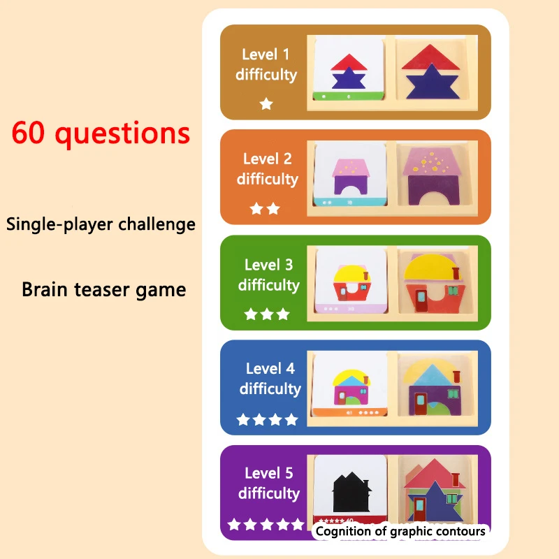 Plastic Geometric Shape Puzzle Game for Kids