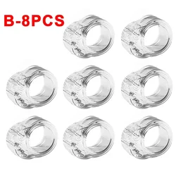 Transparent PVC Door Handle Stopper and Wall Protector - Shock Absorber (8Pcs - B)