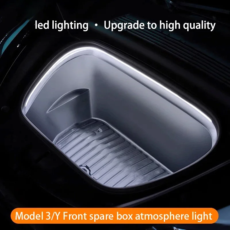 

250cm Car Decorations Accessories For Tesla Model 3 Y Front Rear Trunk Light LED Strip Waterproof Flexible Trunk Silicone Lights