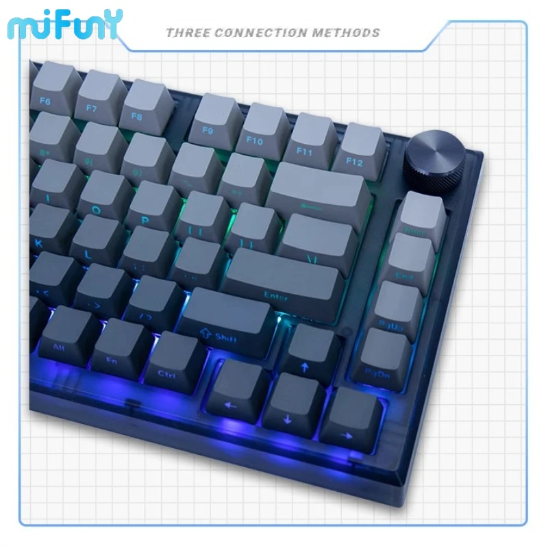 

MiFuny MK750 Wireless Mechanical Keyboard Bluetooth Tri Mode RGB Hot Swap 82 Keys Side Engraved Customization Gaming Keyboards