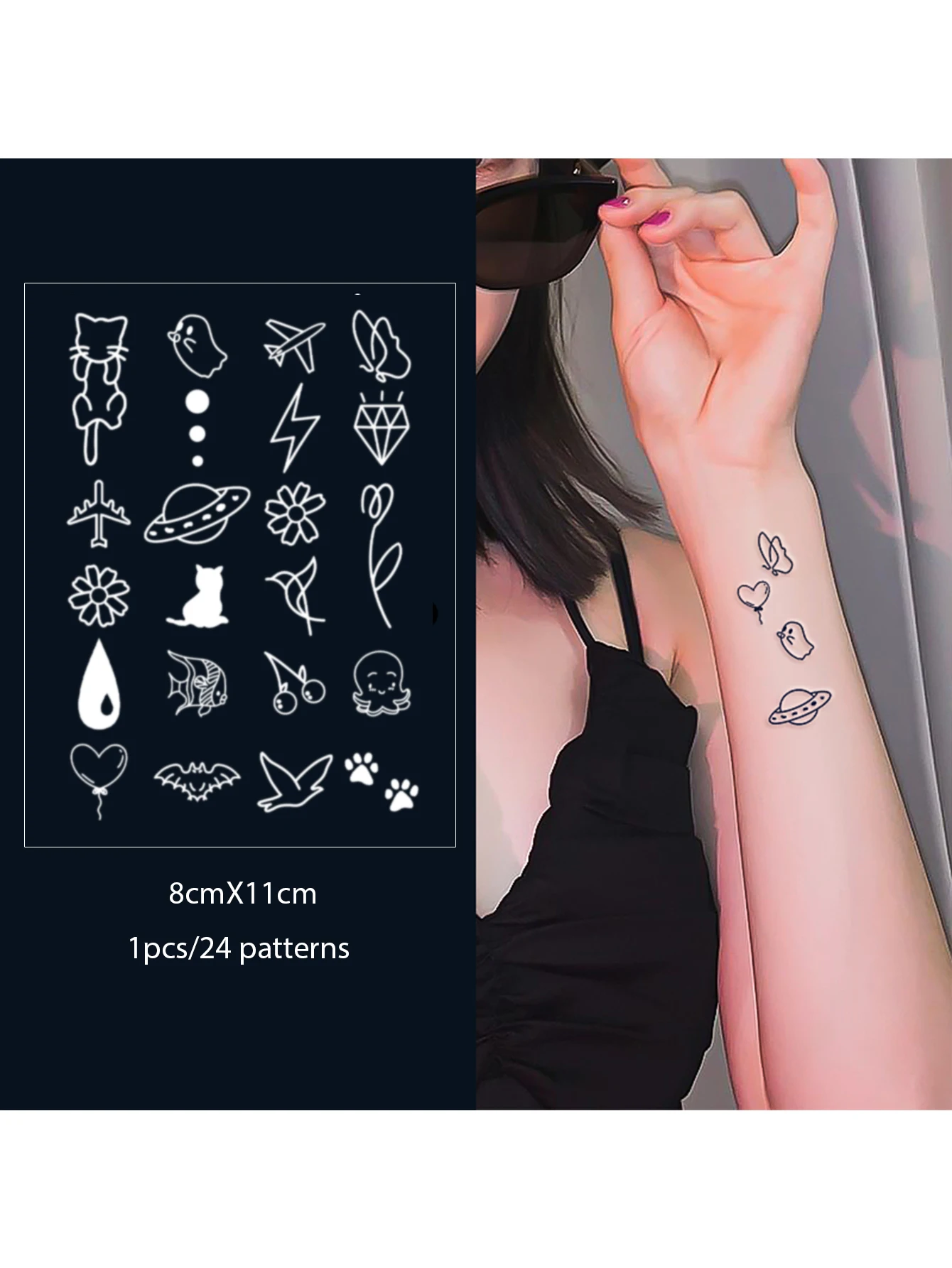 幾何学模様の一時的なタトゥーステッカー,防水,偽のタトゥー,半永久的