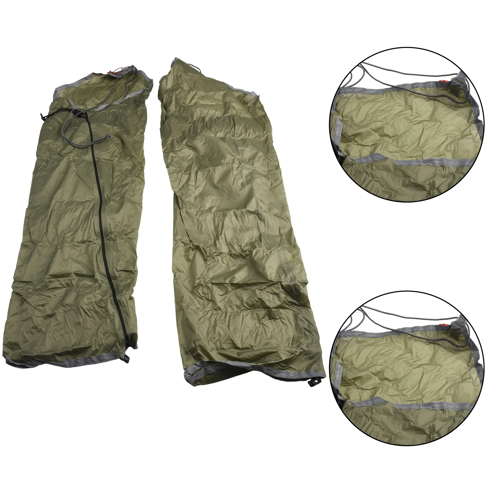 20D Silicone Coated Nylon Waterproof Pants Leg Sleeves Elastic Design Ultralight Rain Trouser For Outdoor Camping Travel Hiking