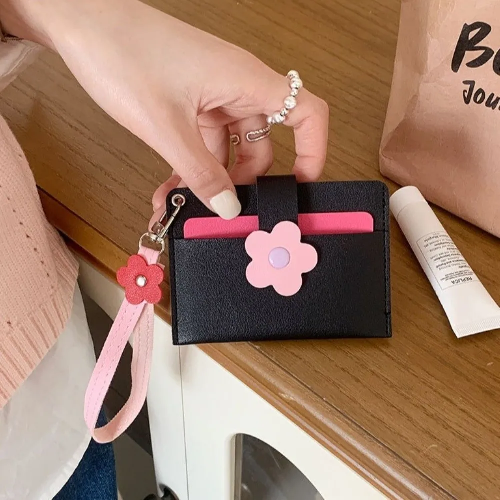 Chic Color Block Mini Wallet: Stylish PU Leather Card Holder & Coin Purse
