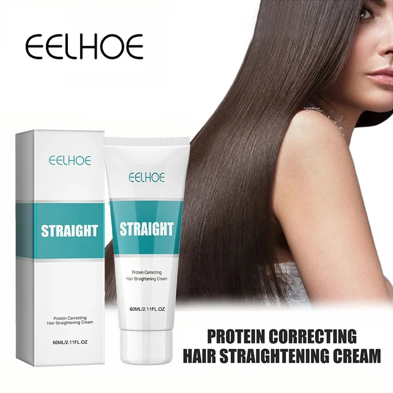 60ML Keratin Hair Straightening Cream Professional Damaged Treatment Faster Smoothing Curly Hair Care Protein Correction Cream