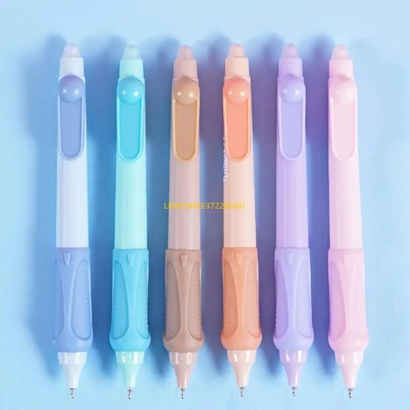 C90C 3PCS 삭제 가능한 개폐식 젤 펜 0.5mm Neeedle 팁 삭제 가능한 젤 펜 블랙/블루 잉크 작문 펜 학생 소년 소녀