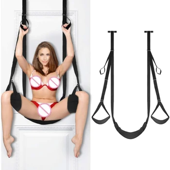 Sex Erotic Toys shop tool for Couples Sex Swing Soft Sex Furniture Fetish Bandage Love Adult game Chairs Hanging Door Swing 1