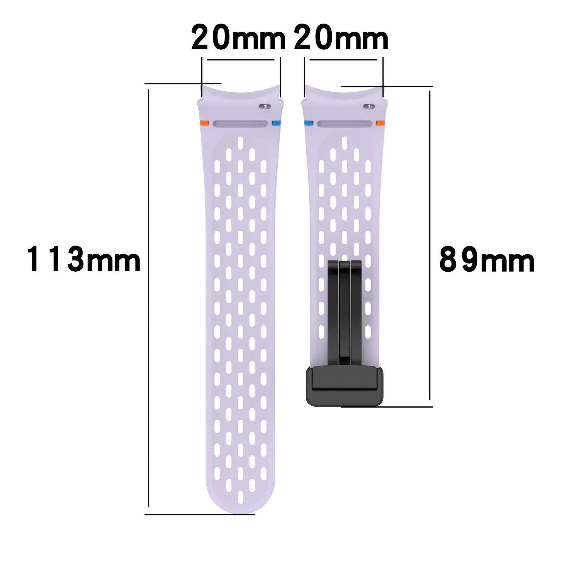 Seamless Silicone Strap with Magnetic Buckle