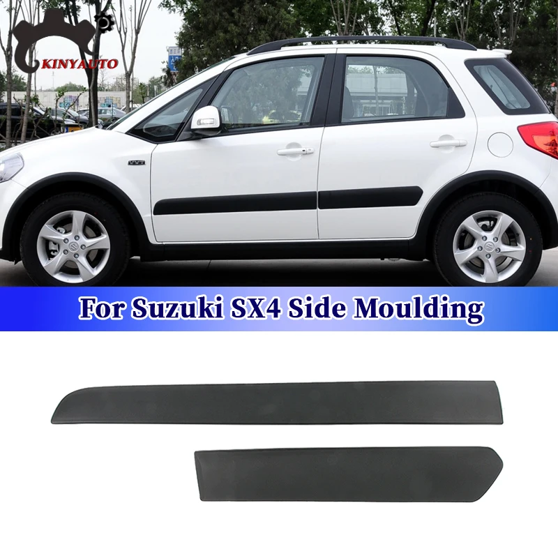 For Suzuki SX4 Side Moulding Chrome Front Rear Door Garnish Anti-scratch Strip Trim Protector Plate