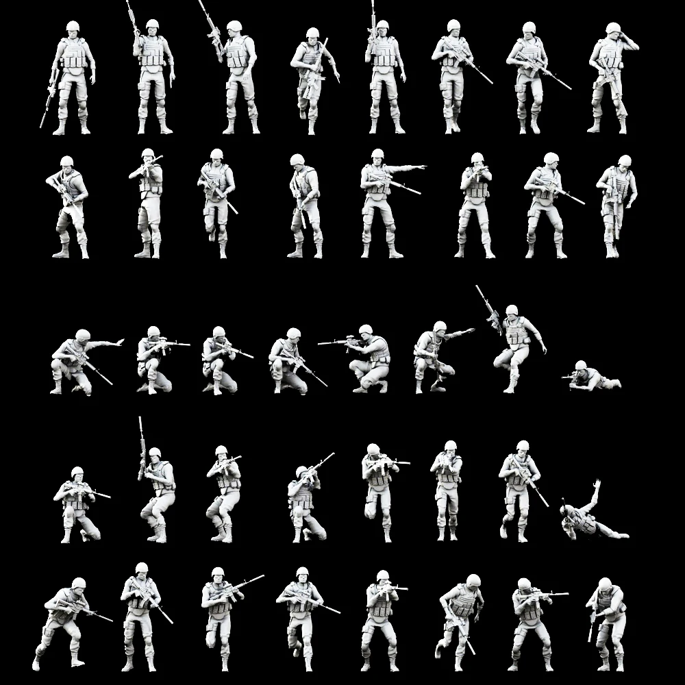 54 мм, фигурки, смола 1/35, современный солдат, смола, моделирование, Неокрашенная фотомодель, игрушки «сделай сам»