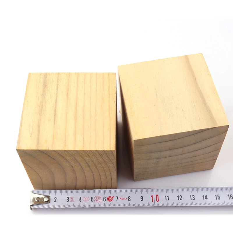 DIY 미완성 사각 나무 큐브 블록, 장 비즈, 2.4 인치 (6cm)60mm