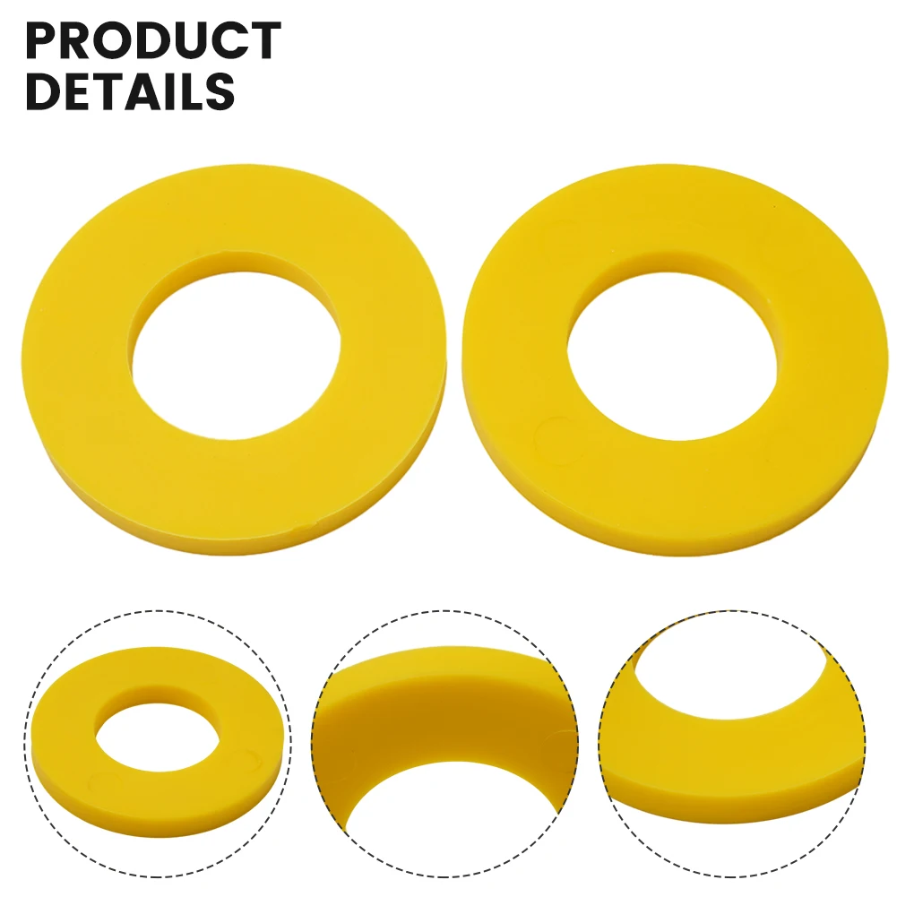 

2pcs Car Yellow Bearing Washer Front Strut Top Mount Tower Suspension Steering Shock-Absorbing Reduce Tire Noise Polyurethane