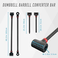Dumbbell Barbell Converter Bar, Adjustable Weight Capacitry Bar Convert to Dumbbell Set for Home Gym Strength Training - Image 2