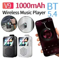 T10C!Alarm Clock Smart Speaker Wearable IPX5 Waterproof Smart Screen Powerful Bass Subwoofer Touch Screen Wireless Player Black - Image 5