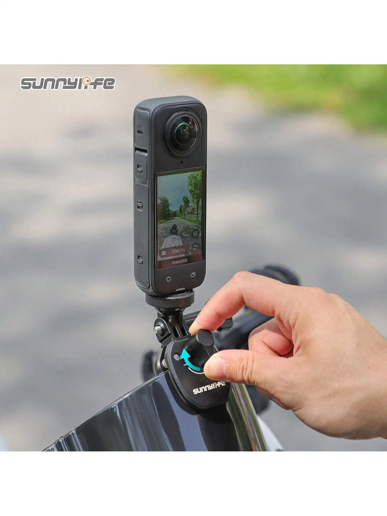 Potente staffa per action camera CNC per GoPro/Insta360 compatibile con motocicli Adventure e biciclette sportive - immagine 5