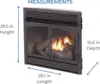 No Exhaust Fireplace Inserted Remote Control 6 Fire Log Natural Gas Liquid Propane 32,000 BTU Heated To 1500 Square Feet Black 6