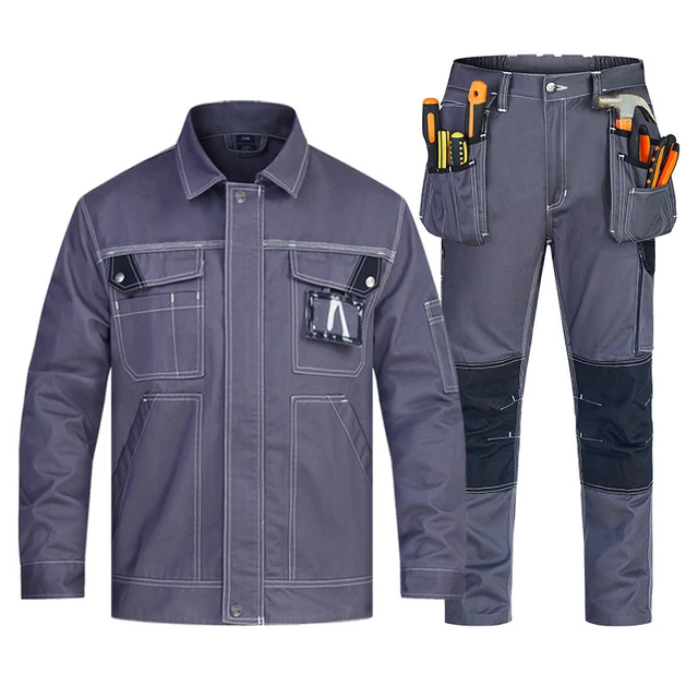 Mechanic Multi-Pocket Workwear Jacket and Trousers