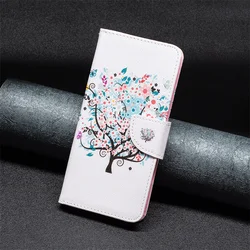 Stylish Painted Pattern Leather Wallet Flip Phone Case with Card Slot for Nokia C12 (B8)