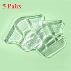 Silicone Gel Comfort Heel Pads - Self - Adhesive Anti - Blister Cushions, Adjustable and Reusable (5pairs)